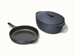 Large Enameled Cast Iron Duo